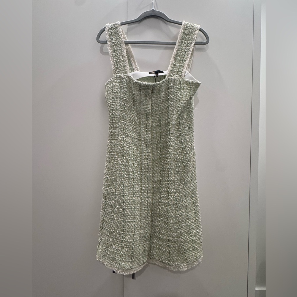 Maje green tweed dress